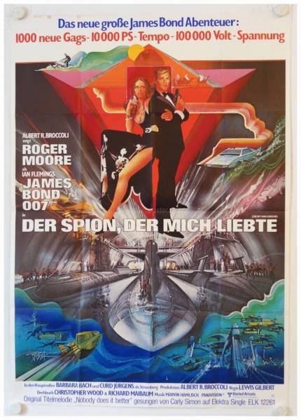 The Spy who loved me original release german double panel movie poster